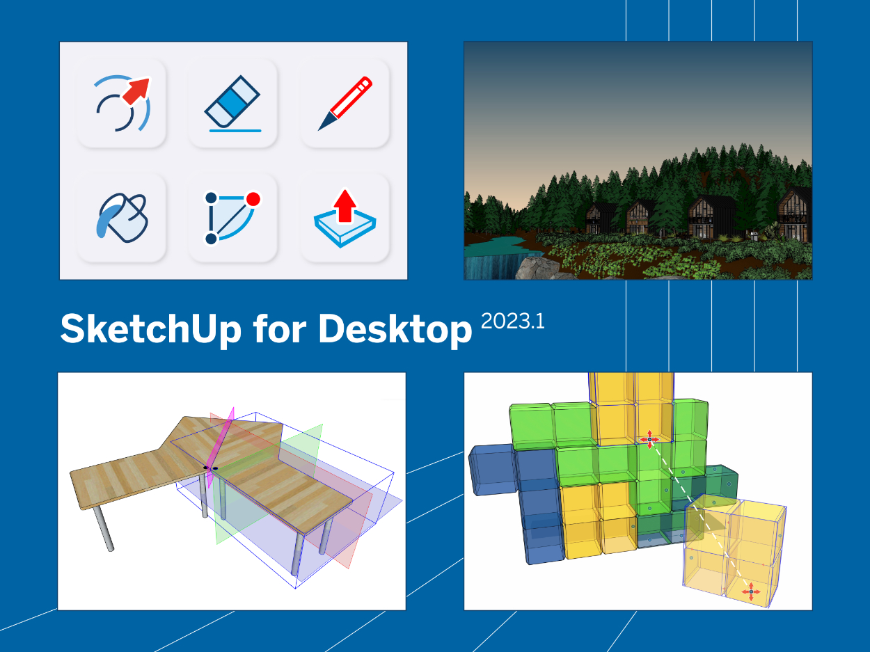 Met SketchUp 2023.1 'snap' je 3D modelleren nog beter